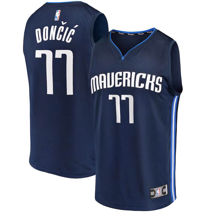 Youth Dallas Mavericks Luka Doncic Fanatics Navy Fast Break Replica Player Team Jersey - Statement Edition - ujerseystore