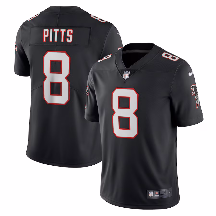 Men's Atlanta Falcons Kyle Pitts Nike Black Alternate Vapor Limited Jersey - ujerseystore
