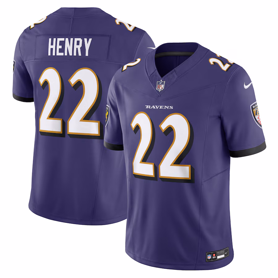 Men's Baltimore Ravens Derrick Henry Nike Purple Vapor F.U.S.E. Limited Jersey - ujerseystore