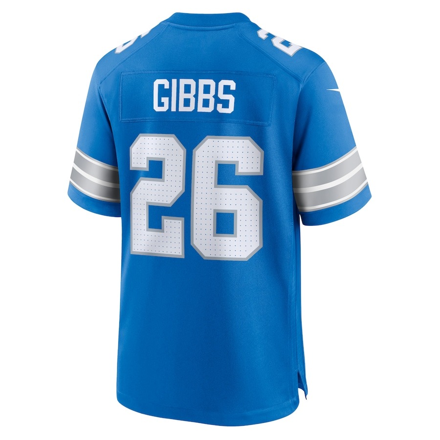 Men's Detroit Lions Jahmyr Gibbs Nike Blue Game Jersey - ujerseystore