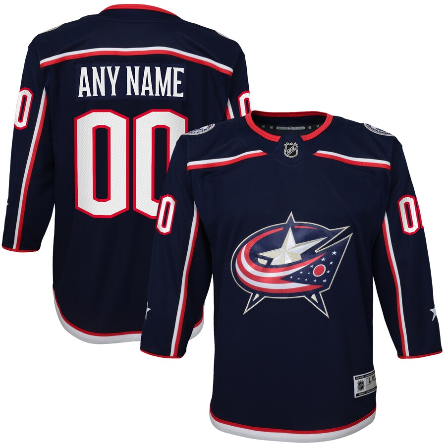 Youth Columbus Blue Jackets Navy Home Premier Custom Jersey - ujerseystore