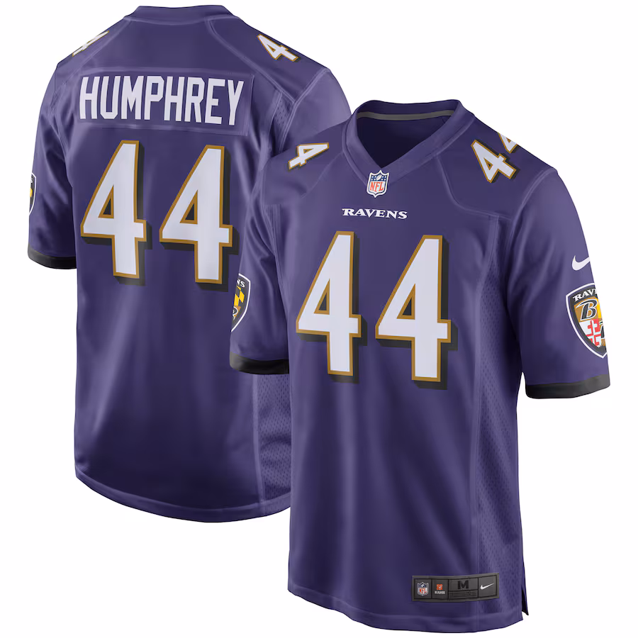 Men's Baltimore Ravens Marlon Humphrey Nike Purple Player Game Jersey - ujerseystore