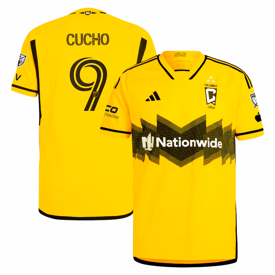 Men's Columbus Crew Cucho Hernández adidas Yellow 2024 The Home Kit Authentic Player Jersey - ujerseystore