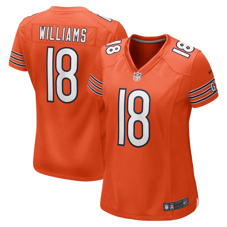Women's Chicago Bears Caleb Williams Nike Orange Alternate 2024 NFL Draft Game Jersey - ujerseystore