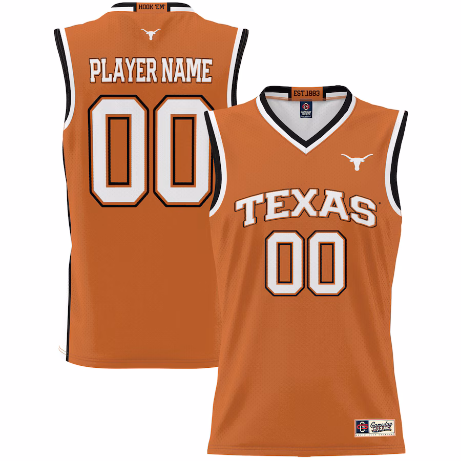 Texas Longhorns GameDay Greats Unisex  Lightweight NIL Pick-A-Player Basketball Jersey - Orange - ujerseystore