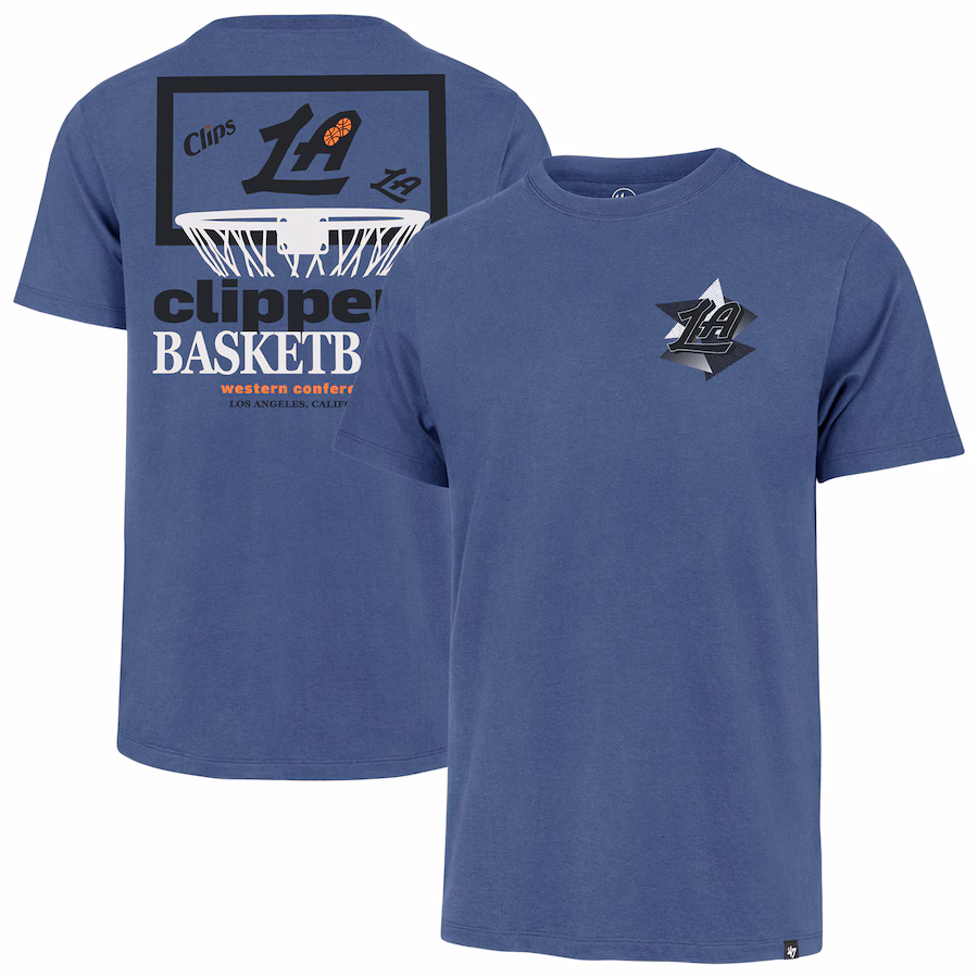 Men's LA Clippers  '47 Blue City Edition Backboard T-Shirt - ujerseystore