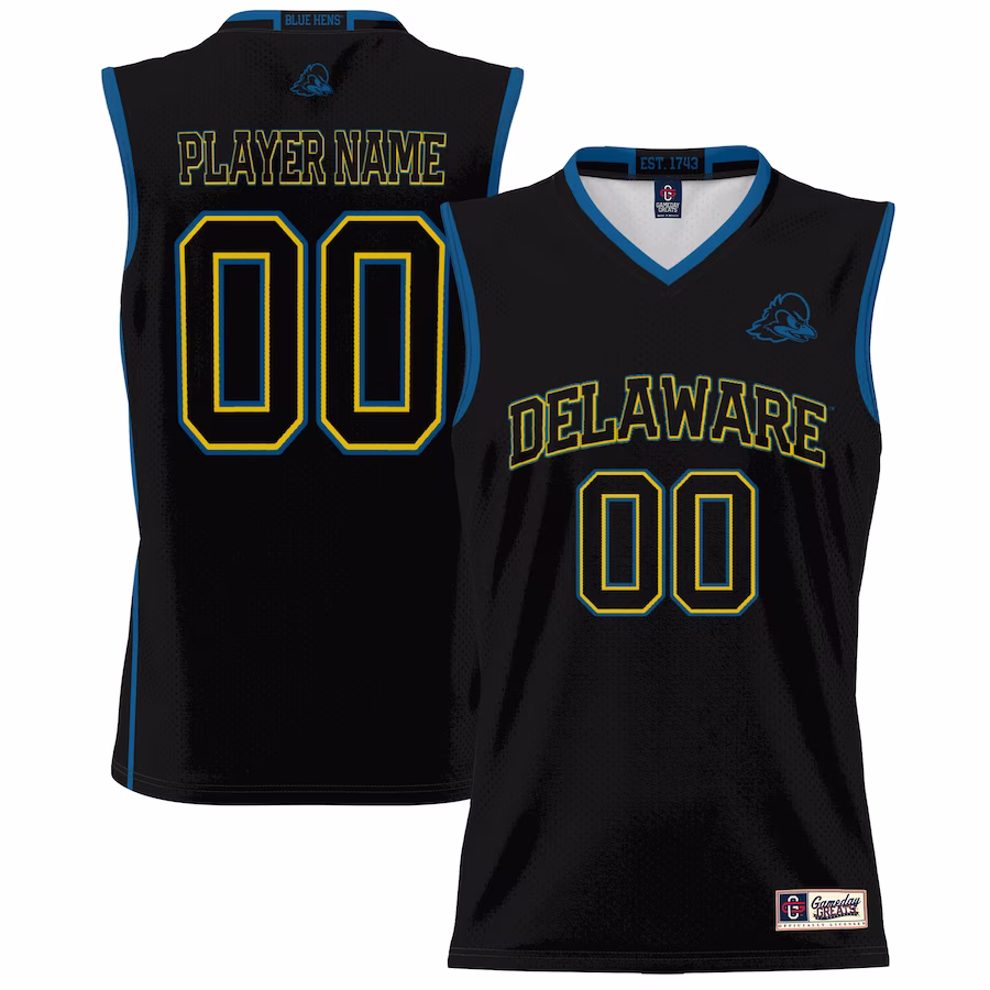 Delaware Fightin' Blue Hens GameDay Greats Unisex NIL Pick-A-Player Lightweight Women's Basketball Jersey - Black - ujerseystore