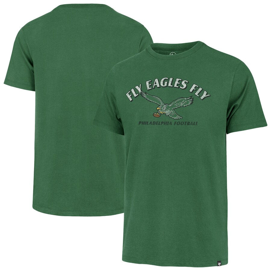 Men's Philadelphia Eagles '47 Kelly Green Fly Eagles Fly Franklin T-Shirt - ujerseystore
