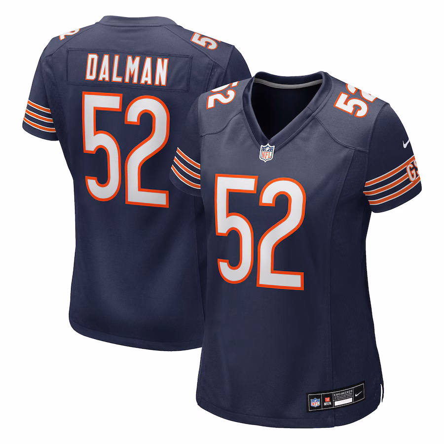 Women's Chicago Bears Drew Dalman Nike Navy Team Game Jersey - ujerseystore