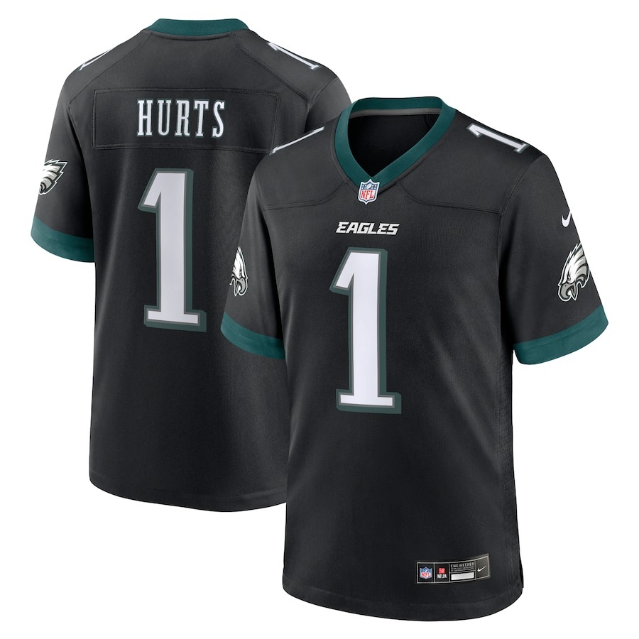 Men's Philadelphia Eagles Jalen Hurts Nike Black Alternate Game Jersey - ujerseystore
