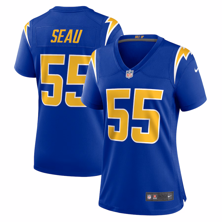 Women's Los Angeles Chargers Junior Seau Nike Royal Retired Game Jersey - ujerseystore