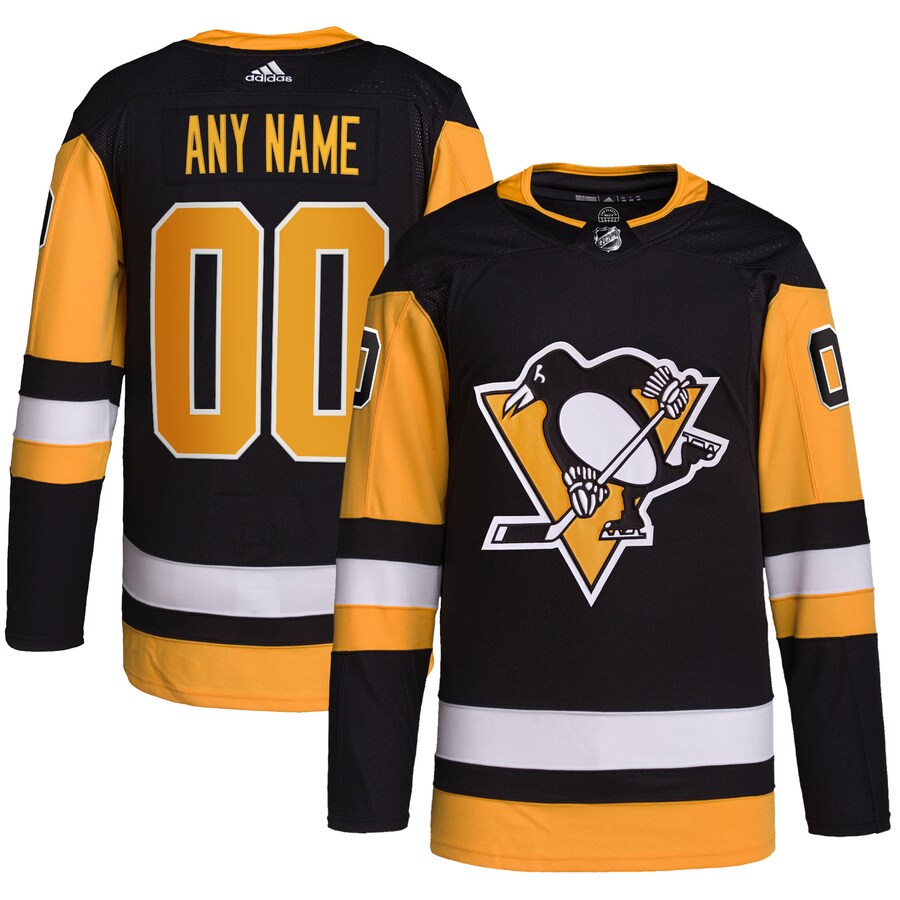 Men's Pittsburgh Penguins adidas Black Home Primegreen Authentic Pro Custom Jersey - ujerseystore