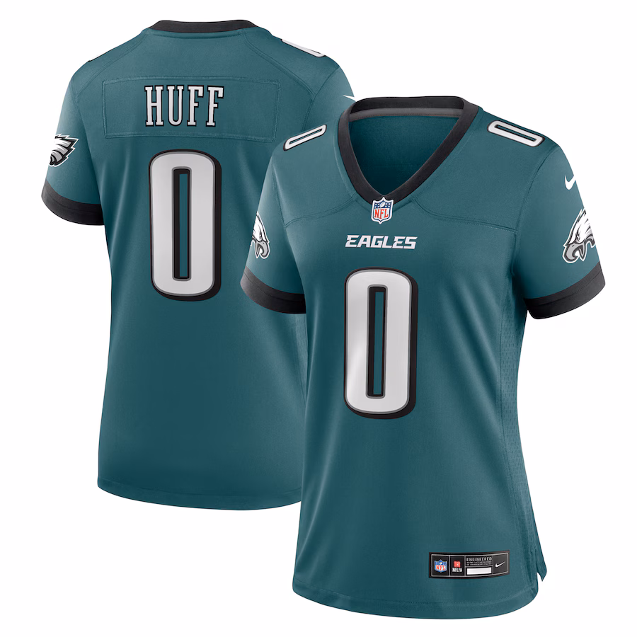 Women's Philadelphia Eagles Bryce Huff Nike Midnight Green Team Game Jersey - ujerseystore