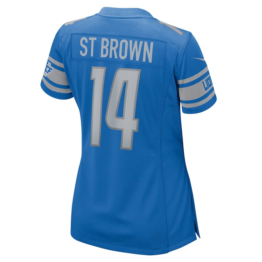 Women's Detroit Lions Amon-Ra St. Brown Nike Blue Game Player Jersey - ujerseystore