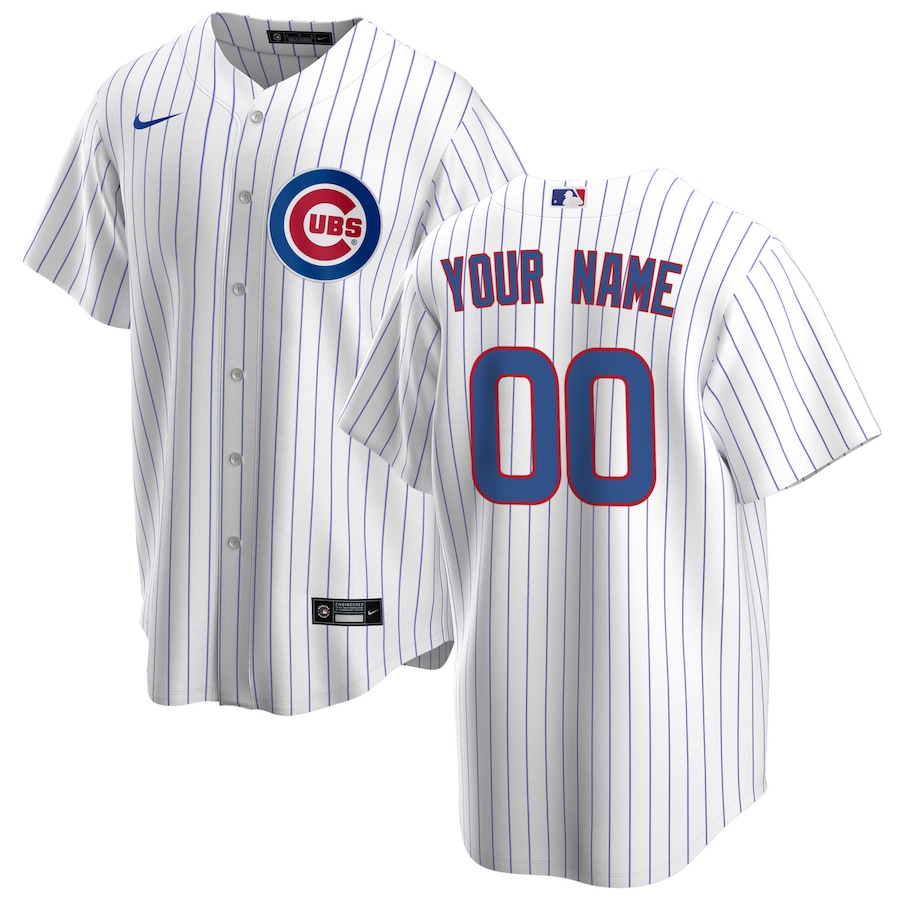 Youth Chicago Cubs Nike White Home Replica Custom Jersey - ujerseystore