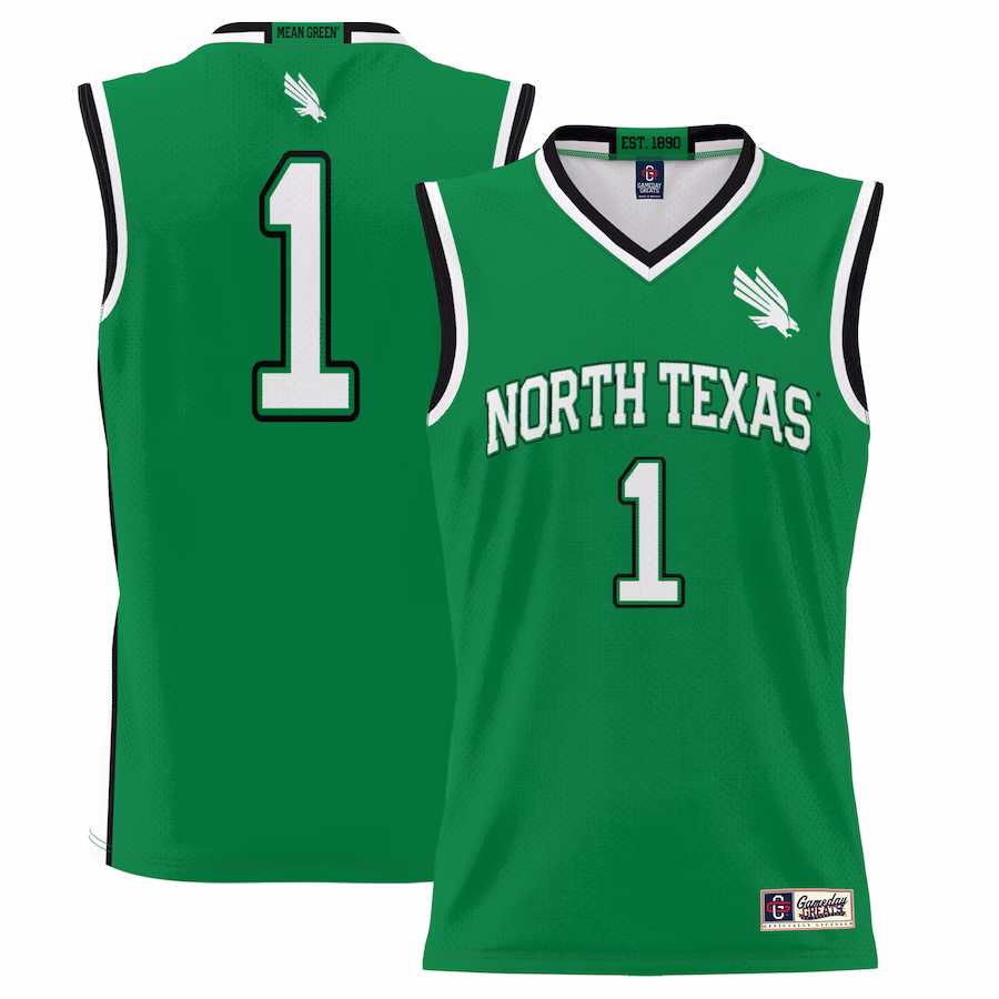 #1 North Texas Mean Green GameDay Greats Youth Lightweight Basketball Jersey - Kelly Green - ujerseystore