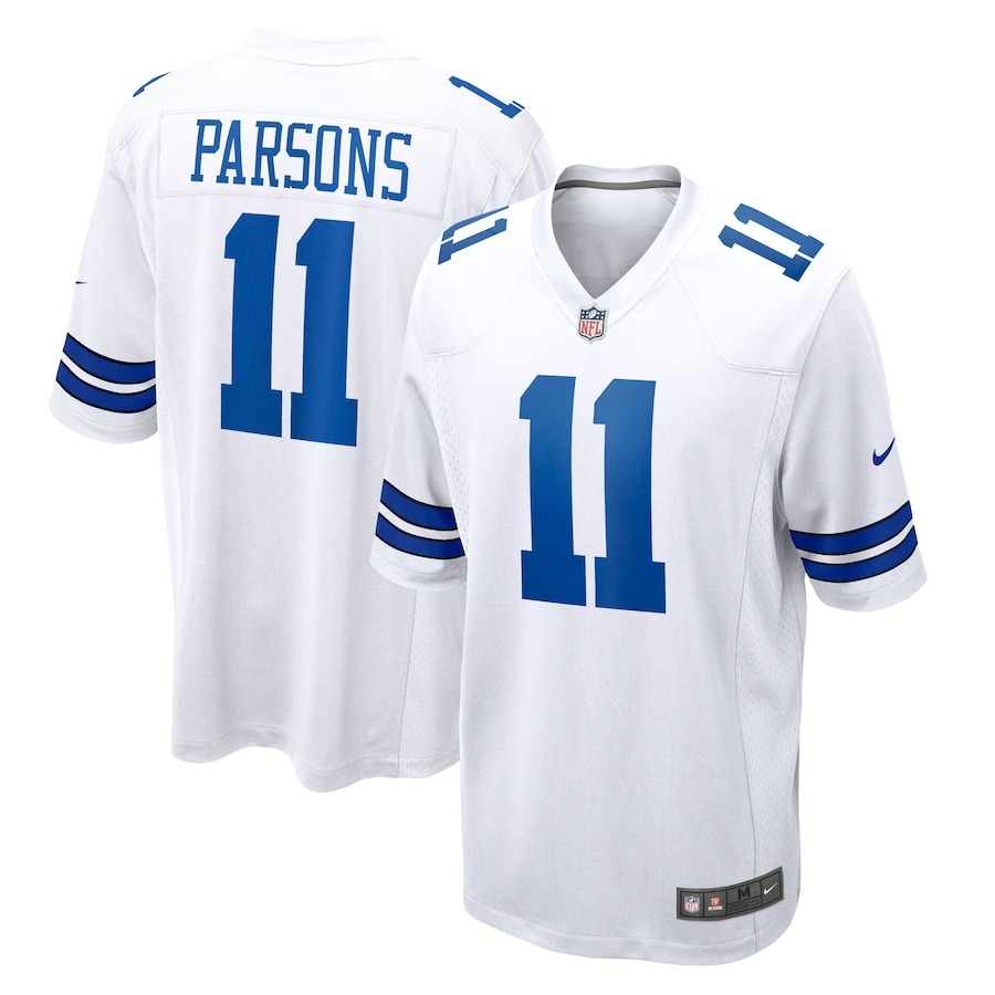 Men's Dallas Cowboys Micah Parsons Nike White Game Jersey - ujerseystore