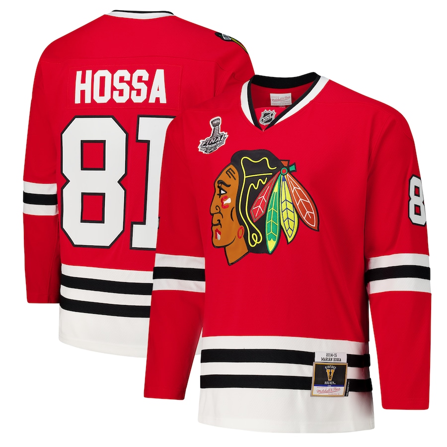 Men's Chicago Blackhawks Marian Hossa Red 2014-15 Power Play Jersey - ujerseystore