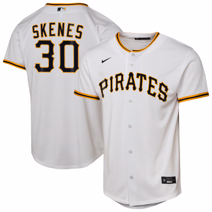 Youth Pittsburgh Pirates Paul Skenes Nike White Home Replica Player Jersey - ujerseystore