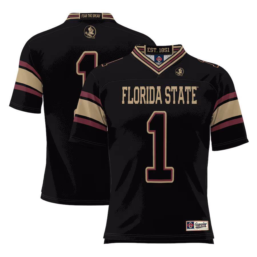 #1 Florida State Seminoles GameDay Greats Youth Football Jersey - Black - ujerseystore