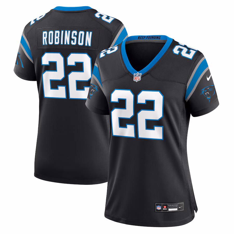 Women's Carolina Panthers Jammie Robinson Nike Black Game Jersey - ujerseystore