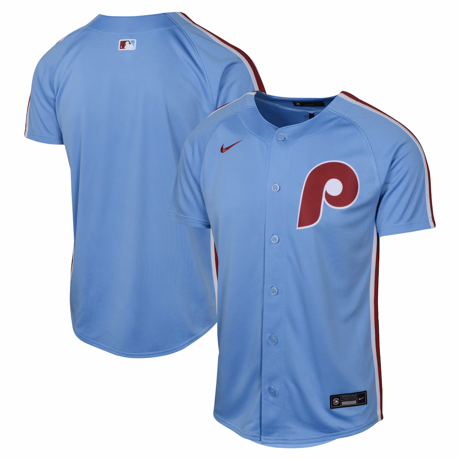 Youth Philadelphia Phillies NikeLight  Blue Alternate Limited Jersey - ujerseystore