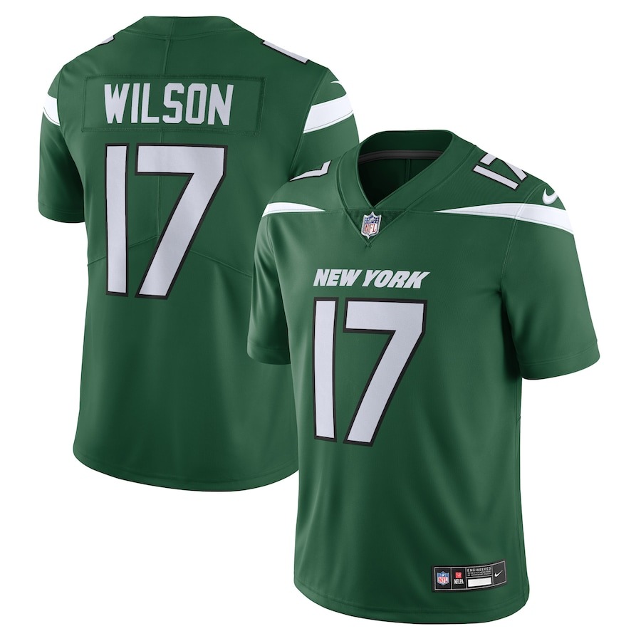 Men's New York Jets Garrett Wilson Nike Gotham Green Vapor Untouchable Limited Jersey - ujerseystore