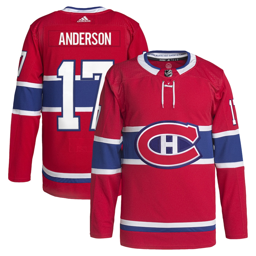 Men's Montreal Canadiens Josh Anderson adidas Red Home Primegreen Authentic Player Jersey - ujerseystore