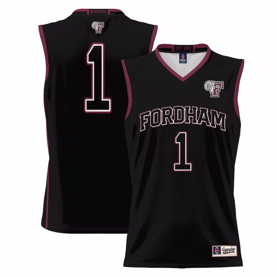 #1 Fordham Rams GameDay Greats Youth Lightweight Basketball Jersey - Black - ujerseystore