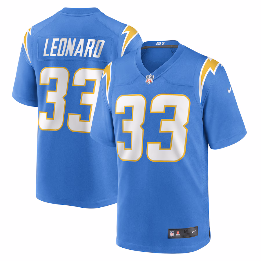 Men's Los Angeles Chargers Deane Leonard Nike Powder Blue Game Player Jersey - ujerseystore