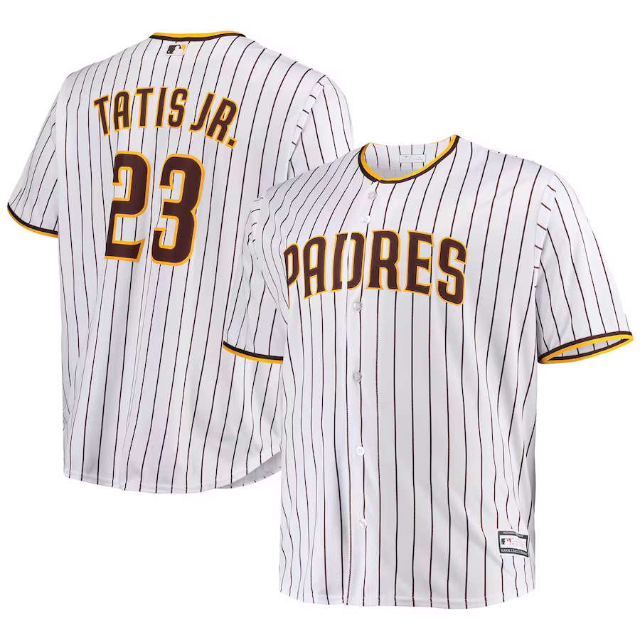 Men's San Diego Padres Fernando Tatis Jr. White Big & Tall Replica Player Jersey - ujerseystore