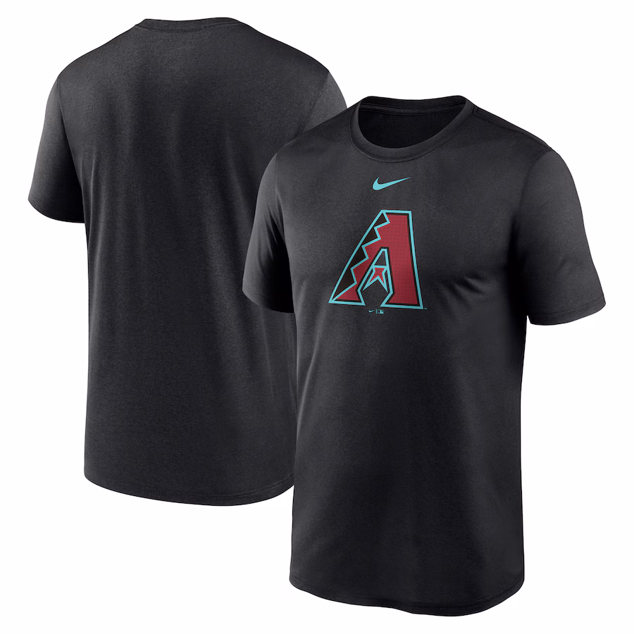Men's Arizona Diamondbacks Nike Black Legend Fuse Large Logo Performance T-Shirt - ujerseystore
