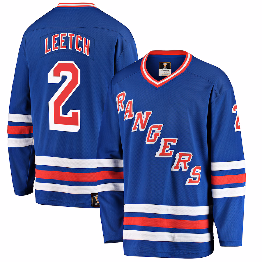 Men's New York Rangers Brian Leetch Fanatics Blue Premier Breakaway Retired Player Jersey - ujerseystore