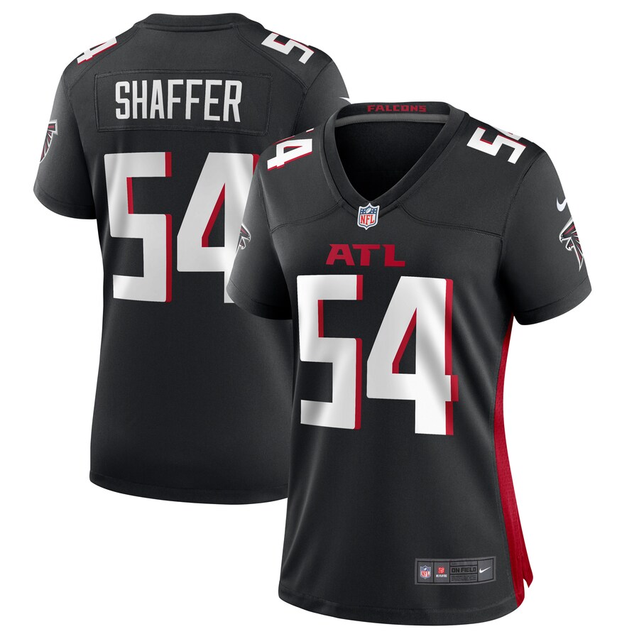 Women's Atlanta Falcons Justin Shaffer Nike  Black  Game Jersey - ujerseystore
