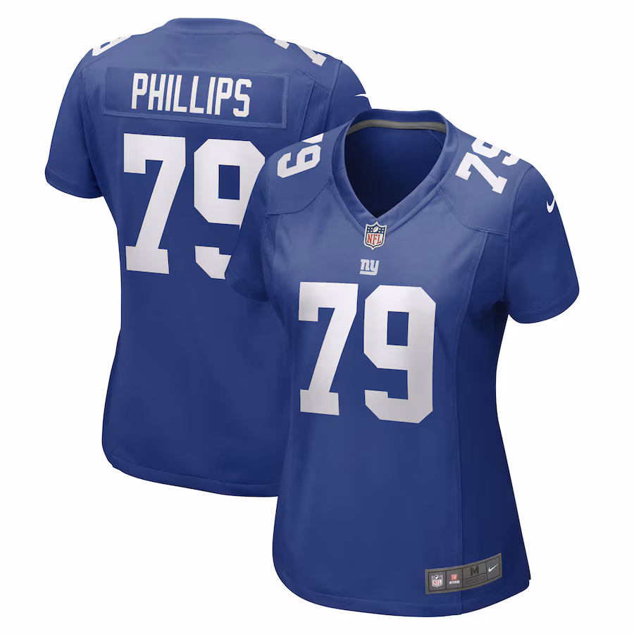 Women's New York Giants Tyre Phillips Nike Royal Game Player Jersey - ujerseystore