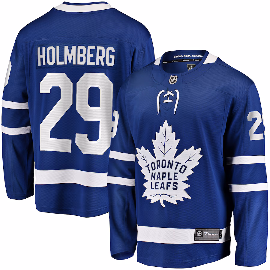 Men's Toronto Maple Leafs Pontus Holmberg Fanatics Blue Home Premier Breakaway Player Jersey - ujerseystore