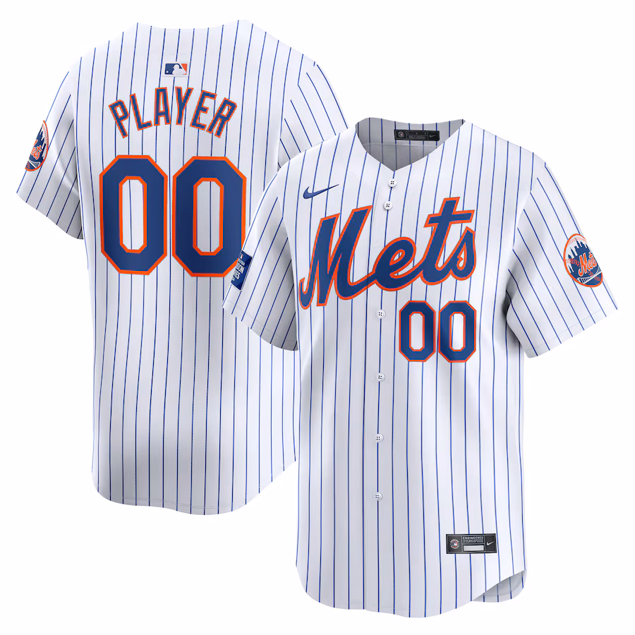 Men's New York Mets  Nike White 2024 MLB World Tour London Series Home Pick-A-Player Limited Jersey - ujerseystore