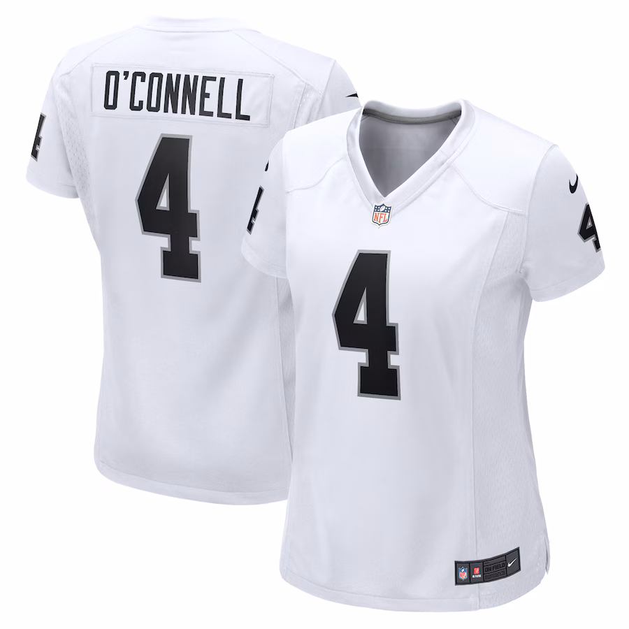 Women's Las Vegas Raiders Aidan O'Connell Nike White Game Jersey - ujerseystore