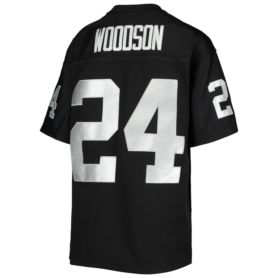 Youth Las Vegas Raiders Charles Woodson Mitchell & Ness Black 1998 Legacy Retired Player Jersey - ujerseystore