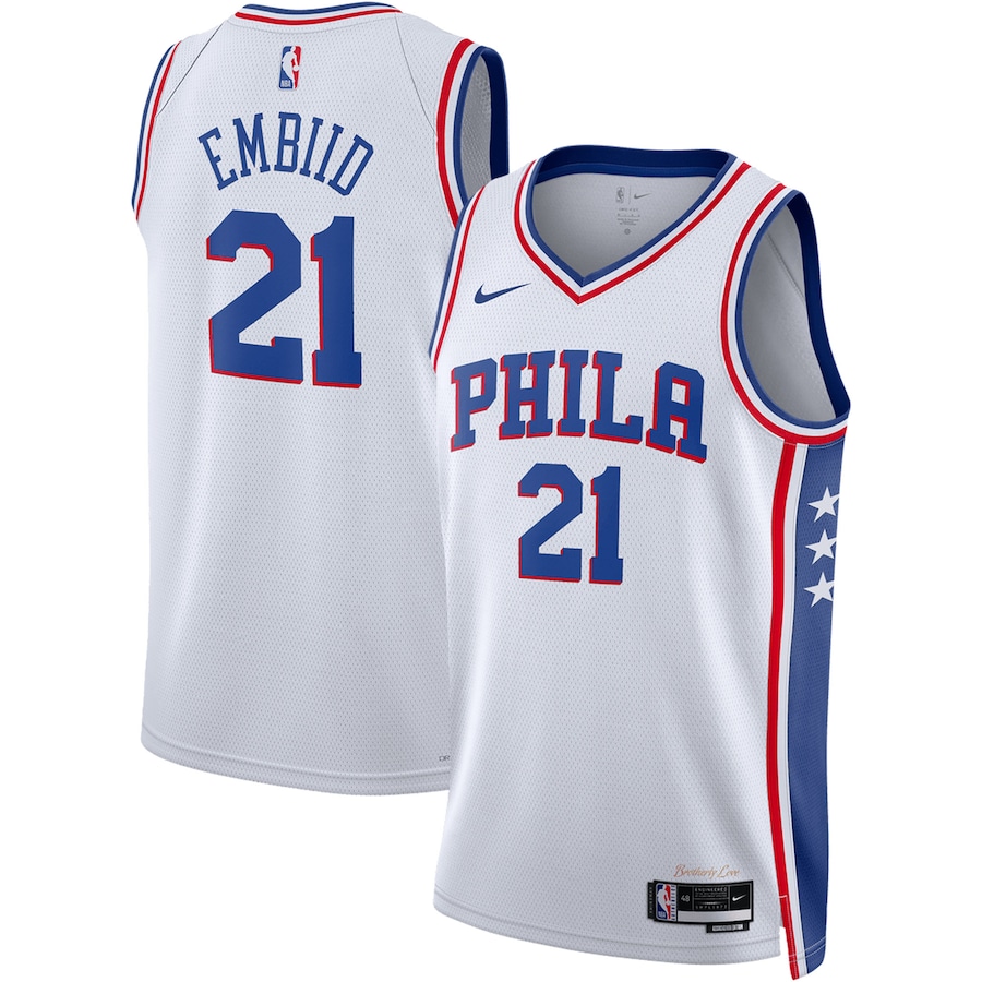 Unisex Philadelphia 76ers Joel Embiid Nike White Swingman Jersey - Association Edition - ujerseystore