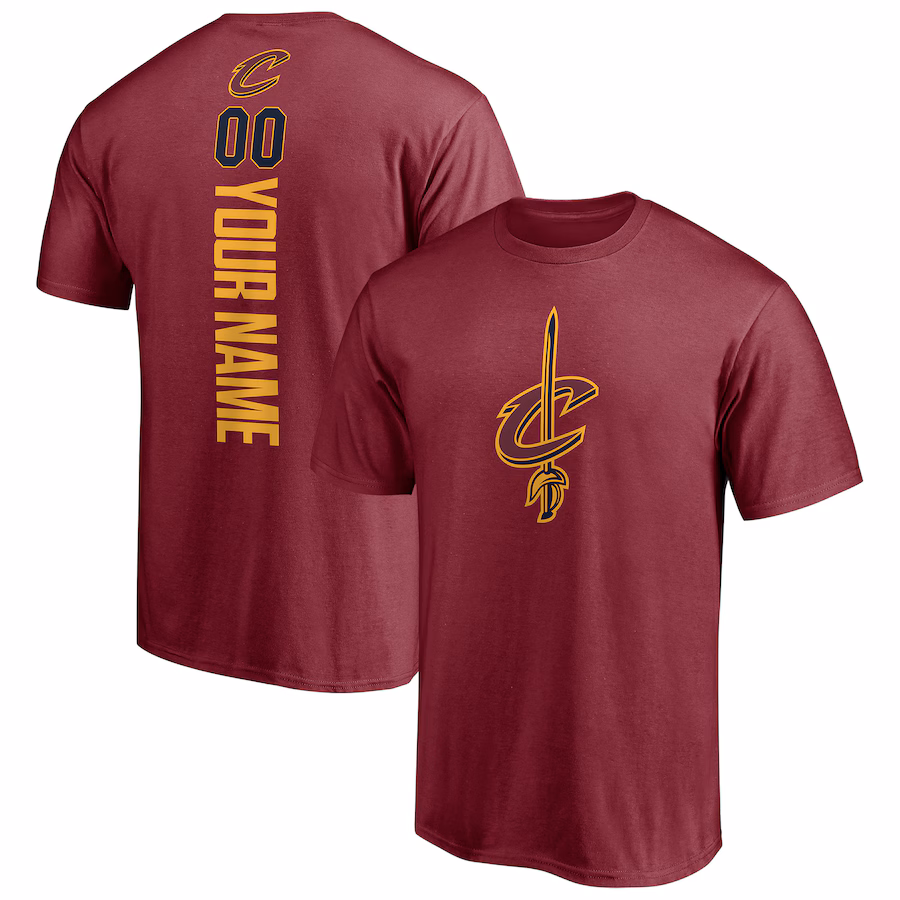 Men's Cleveland Cavaliers Wine Playmaker Personalized Name & Number T-Shirt - ujerseystore