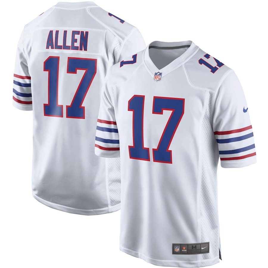 Men's Buffalo Bills Josh Allen Nike White Alternate Game Player Jersey - ujerseystore