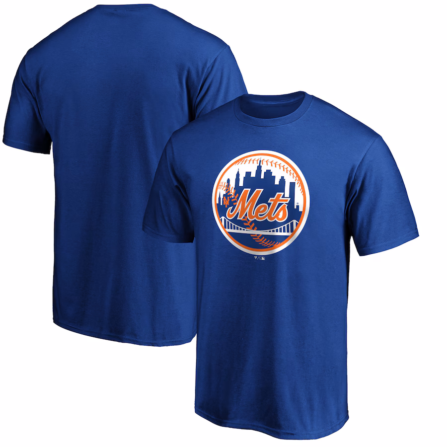 Men's New York Mets Royal Cooperstown Collection Forbes Team Logo T-Shirt - ujerseystore