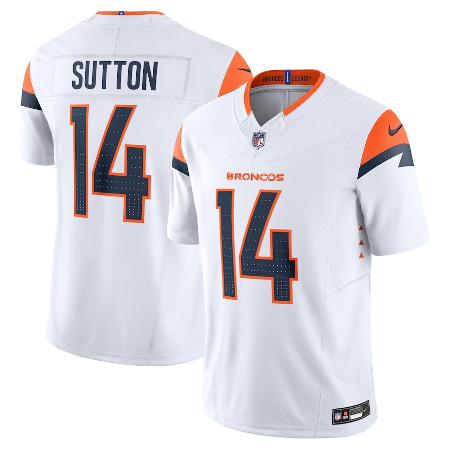 Men's Denver Broncos Courtland Sutton Nike White Mile High Collection Vapor F.U.S.E. Limited Jersey - ujerseystore