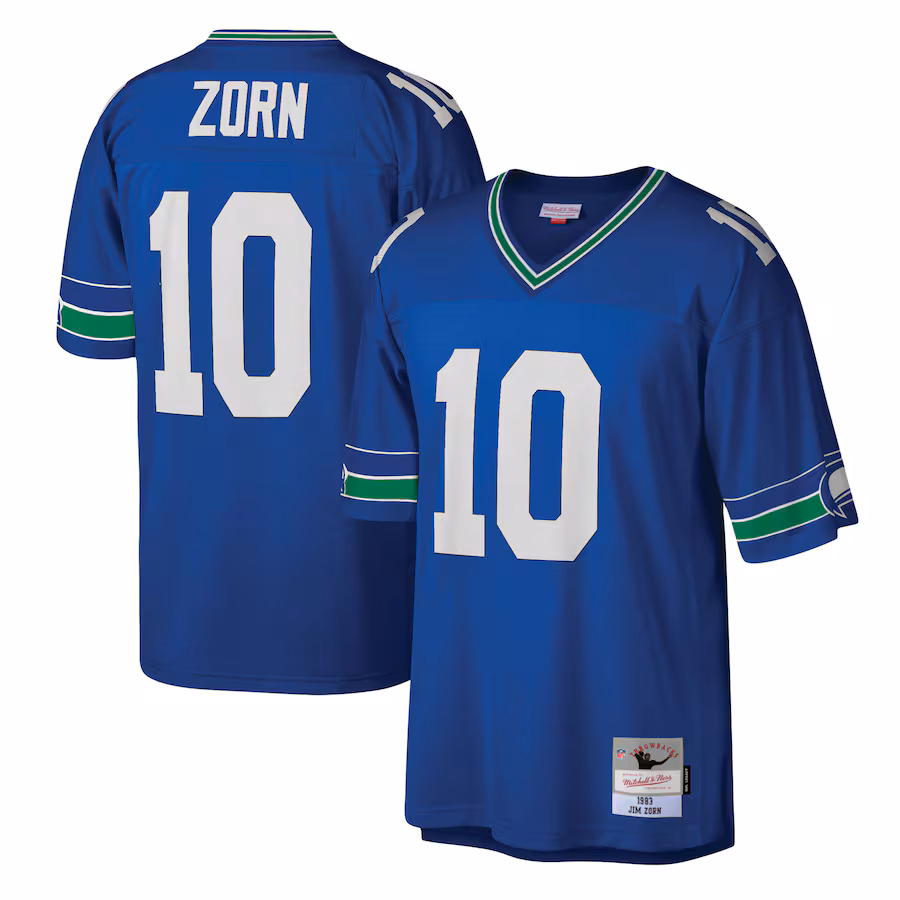 Men's Seattle Seahawks Jim Zorn Mitchell & Ness Royal Legacy Replica Jersey - ujerseystore