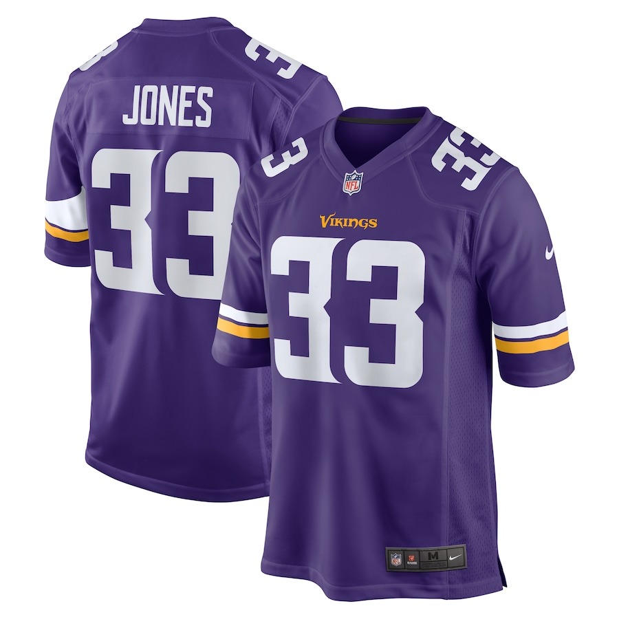 Men's Minnesota Vikings Aaron Jones Nike Purple Game Player Jersey - ujerseystore