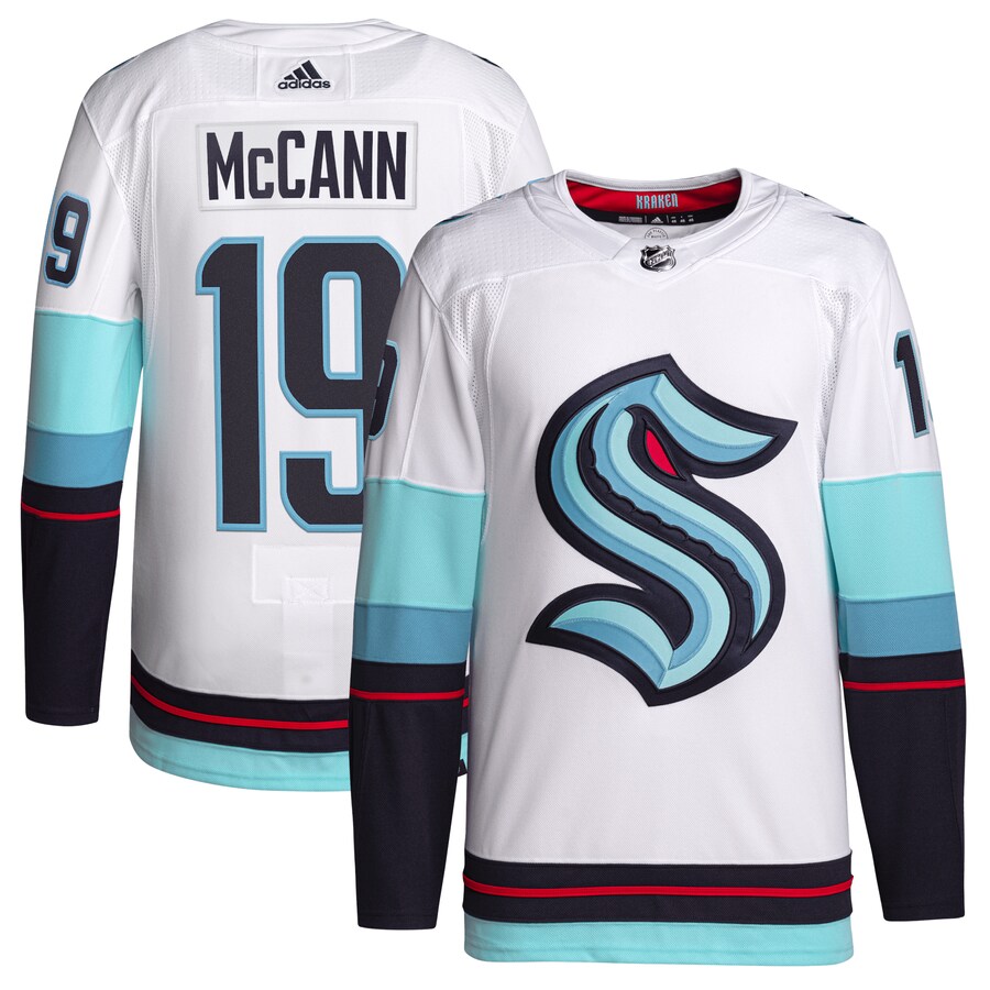 Men's Seattle Kraken Jared McCann adidas White Away Authentic Primegreen Player Jersey - ujerseystore