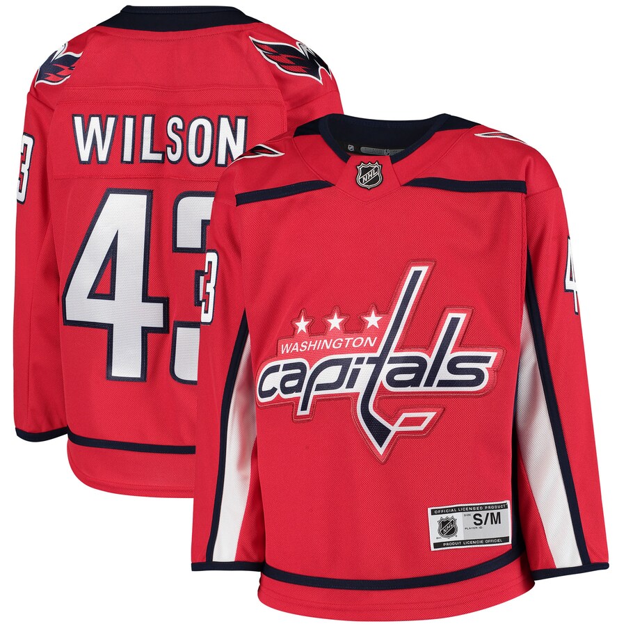 Youth Washington Capitals Tom Wilson Red Home Premier Player Jersey - ujerseystore