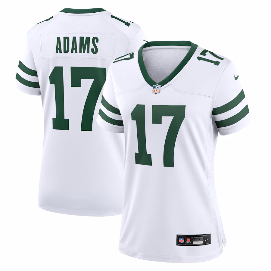 Women's New York Jets Davante Adams Nike Legacy White Game Jersey - ujerseystore