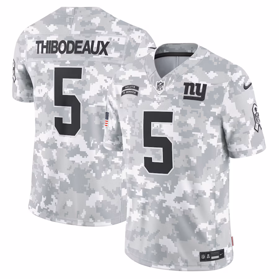 Men's New York Giants Kayvon Thibodeaux Nike Arctic Camo 2024 Salute to Service Limited Jersey - ujerseystore